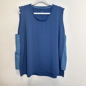 Title Nine Tank Top Womens‎ Size X Large Blue Sleeveless Performance Tennis Golf